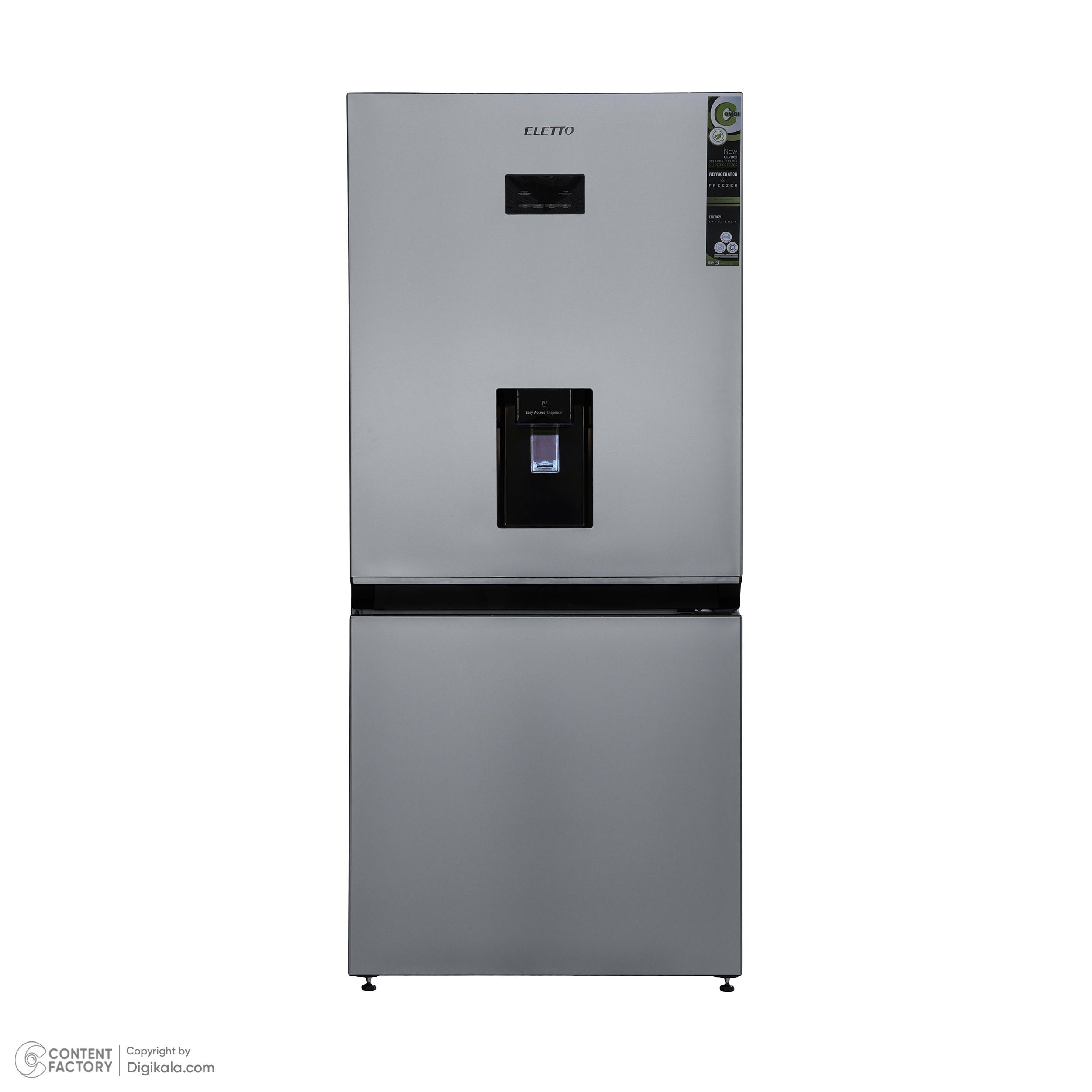 یخچال فریزر التتو فریزر بالا مدل NT8460DN/I-SB طرح استیل التتو