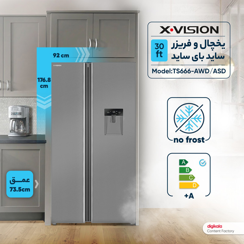 یخچال فریزر الکترواستیل ساید بای ساید دو درب مدل INFINITY ES52 سفید الکترواستیل - تصویر 18